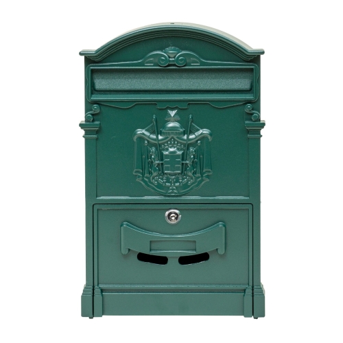 Cutie postala metalica pentru exterior, 410x260x90mm, verde, Zilan