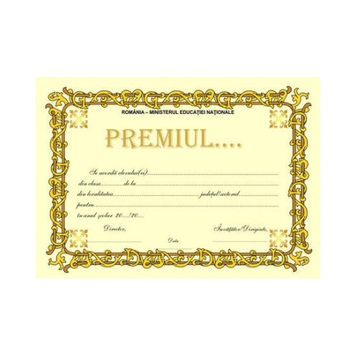 Diploma scolara de acordare a PREMIUL.. (DLFD006B )