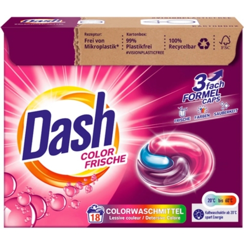 Detergent de rufe capsule 3in1 Color Frisch, 18 buc