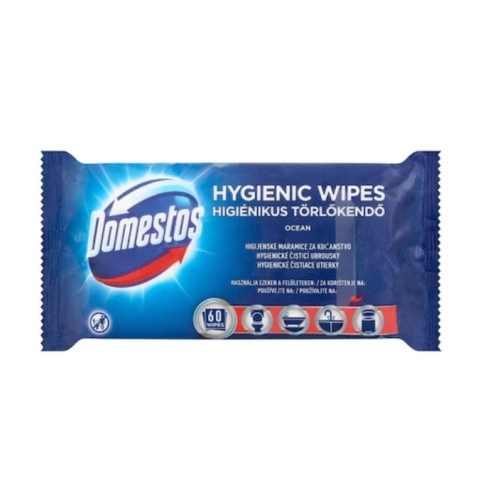 Domestos servetele umede igienizante pentru suprafete Ocean, 60 buc. Produs pentru curatarea si igienizarea suprafetelor