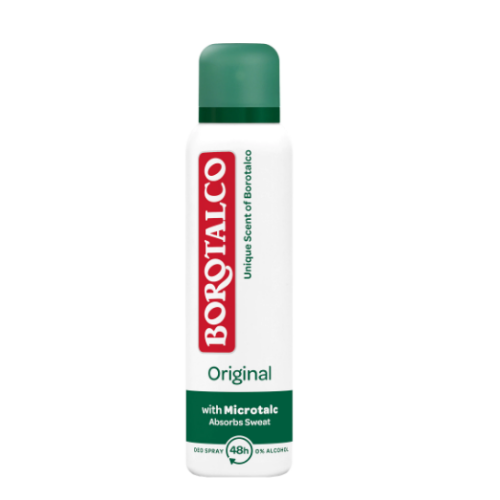 Deodorant spray talc, 150 ml, Borotalco original. Produs pentru igiena personala