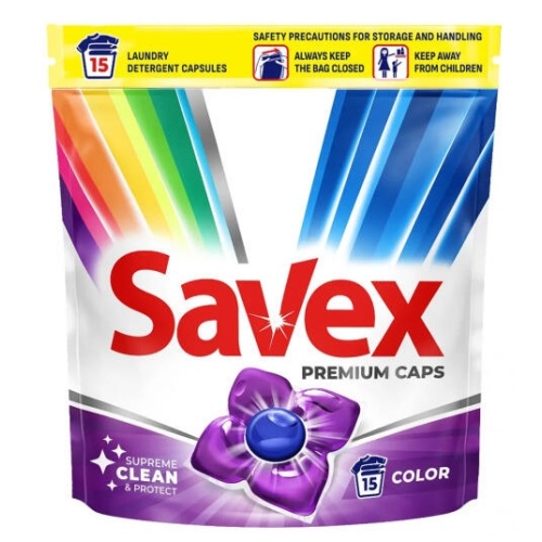 Detergent Capsule Savex Super Caps Color, 15 Capsule