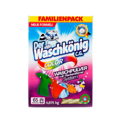 Detergent de rufe colorate, 4.875kg, Der Waschkonig C.G. Produs pentru curatarea si igienizarea hainelor