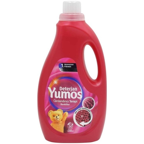 Detergent lichid pentru rufe/haine colorate 50 spalari, 2.5L - Yumos