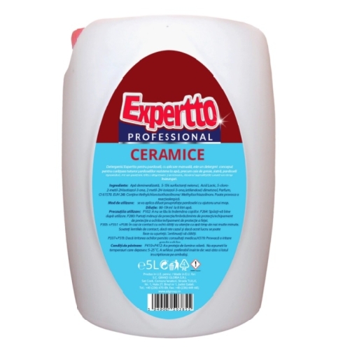 Detergent pentru pardoseli si suprafete ceramice, 5 L, Expertto. Produse curatare casa, Solutie curatat podele