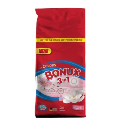 Detergent pudra automat Colors Pure Magnolia, 100 spalari, 10kg, Bonux