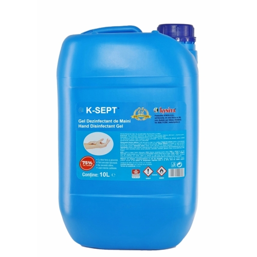 K-Sept Virucid Gel dezinfectant maini alcool 75%, 10 L. Produs antibacterian pentru maini
