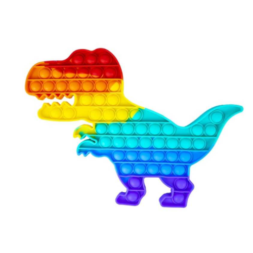 Jucarie antistres din silicon Pop it now and flip dinozaur 2 multicolor, FLIPPY