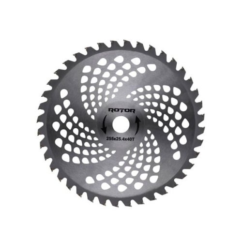 Disc Motocoasa ROTOR, 40T, Vidia, 255x25.4x1.3mm, pentru iarba si tufis