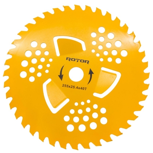 Disc motocoasa Premium 40T cu VIDIA si aripioare 255×25,4×1,5 mm, ROTOR