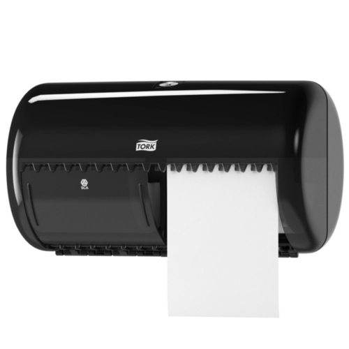 Dispenser hartie igienica pentru 2 role, Negru, Tork 557008