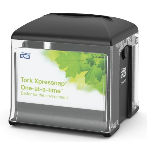 Dispenser servetele de masa Xpressnap Snack, 21.6 x 21.6 cm, Negru, Tork 272808