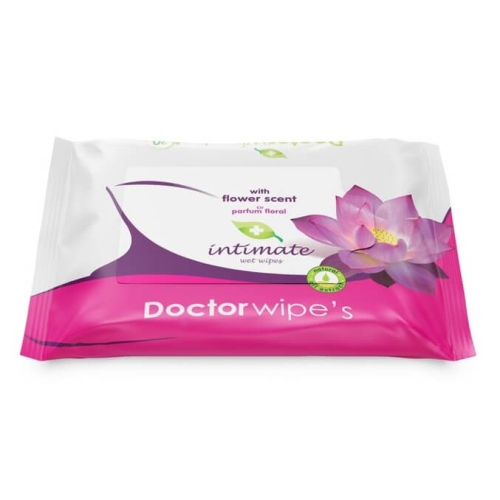Doctor Wipe's Servetele Umede pentru zona intima cu parfum floral 20 buc