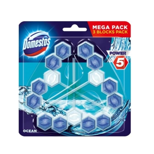 Domestos Odorizant de toaleta Power 5 Ocean, 3x55 g