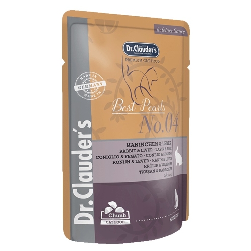 Hrana umeda pentru pisici, Iepure si ficat intr-un sos delicat, 100 g, Dr. Clauder’s