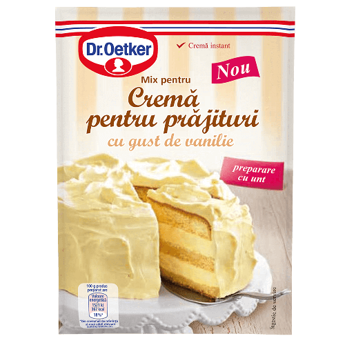 Dr Oetker Mix pentru crema pentru prajituri cu gust de vanilie, 140 g