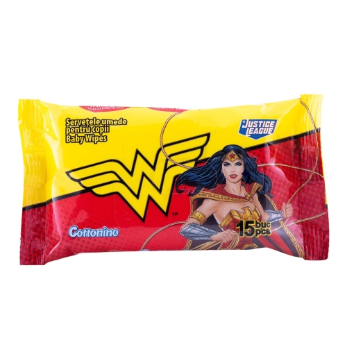 Cottonino Wonder Woman Servetele umede pentru copii, 15 buc. Produs pentru igiena persoanala