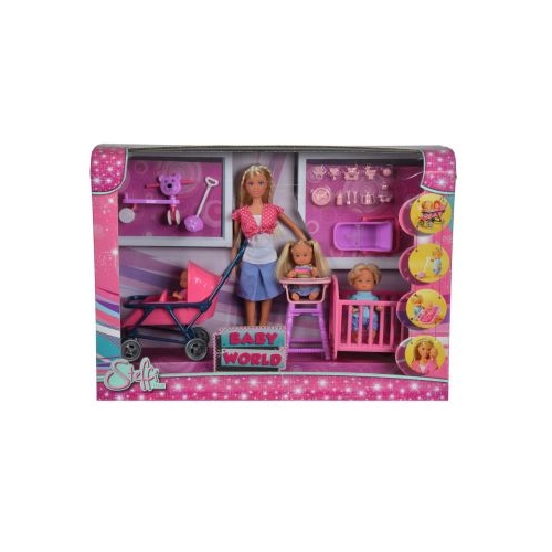 Set papusa Stefii cu 2 copii si un bebelus plus accesorii