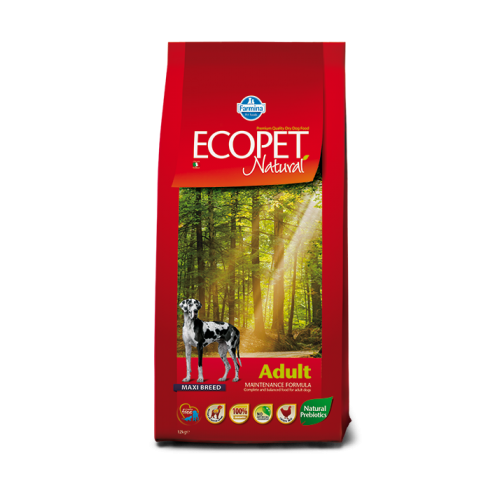 Hrana uscata caini adult de talie mare, 12 kg, Ecopet Natural