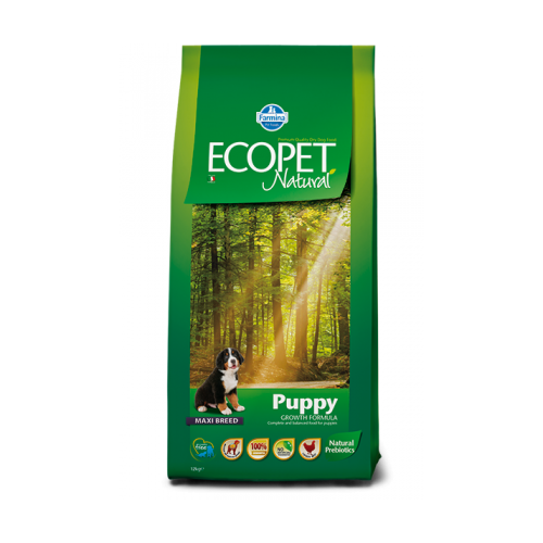 Hrana uscata catei de talie mare, 12 kg, Ecopet Natural Puppy Maxi