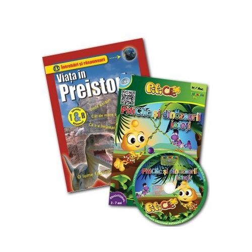 Viata in preistorie + CD Piticlic si dinozaurii isteti - Caroline Daniels, editura Didactica si Pedagogica