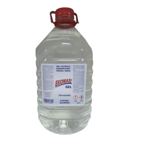 Ekomax Gel alcoolic dezinfectant maini, 5 L, Ekomax, fara clatire. Dezinfectanti pentru maini