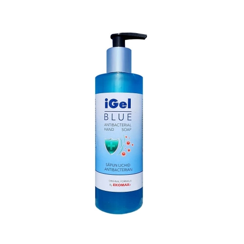 Ekomax iGel Blue Biocid Sapun dezinfectant maini 330ml, avizat Ministerul Sanatatii