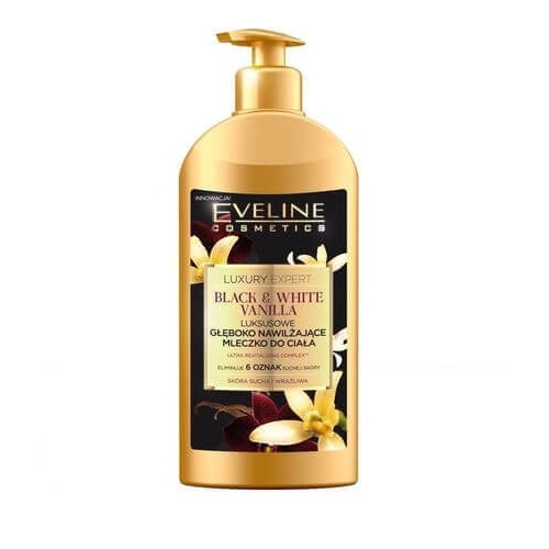 Eveline Cosmetics Lotiune de corp Luxury expert black & white vanilla, 350 ml