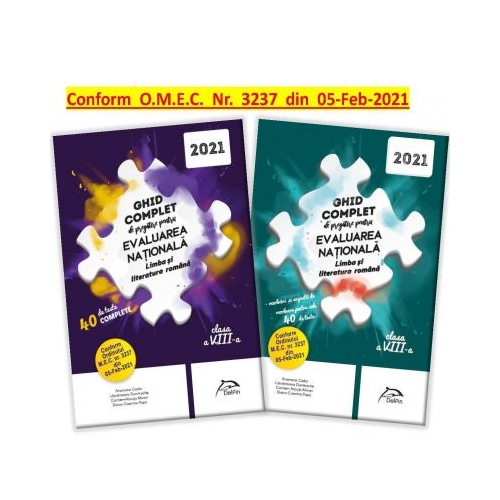 Evaluarea Nationala 2021 CONFORM Ordin MEC din 05 Feb 2021 - Limba si literatura romana - 40 de teste complete cu rezolvari si sugestii de rezolvare