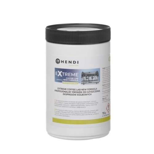 Extreme Coffee Lab NEW FORMULA pulbere de curatare profesionala pentru aparate de cafea cu filtru, HENDI, 0,75 kg