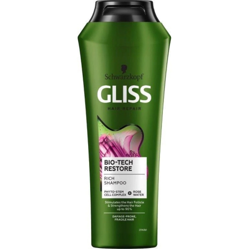 Schwarzkopf Gliss Sampon Rich Bio-Tech Restore pentru par predispus la deteriorare si fragil, 250ml