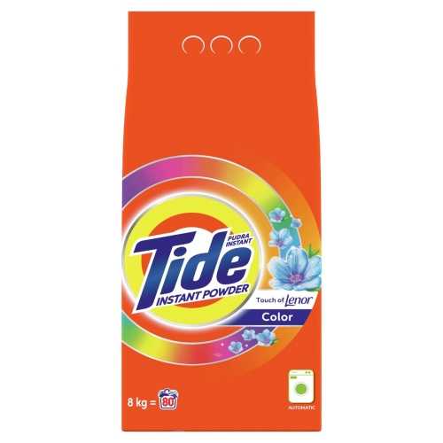Detergent pudra automat Touch of Lenor Color, 80 spalari, 8kg, Tide