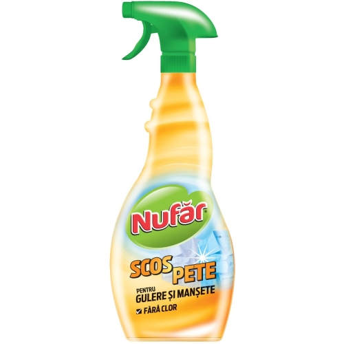 Solutie scos pete pentru gulere si mansete fara clor, 500 ml, Nufar