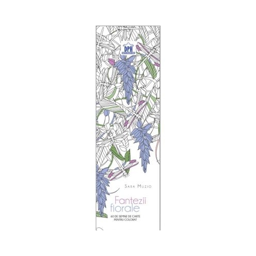 Fantezii florale. 60 de semne de carte pentru colorat, editura Didactica Publishing House