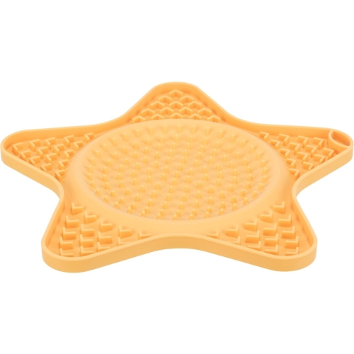 Trixie Farfurie Pentru Hranire Lenta, Lick`n'Snack, Stea, Silicon, 23.5 cm, Galben, 34982