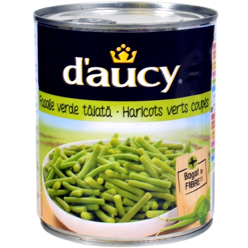 Fasole Verde Taiata 800 g, D'Aucy in conserva