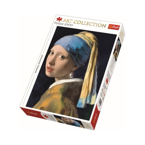 Puzzle fata cu cercel cu perla 1000 de piese, Trefl