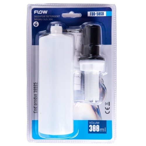 Dozator detergent negru, FLOW FDD-50SB