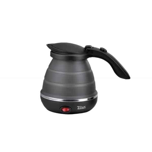 Fierbator pliabil pentru voiaj, putere 750W, capacitate 0.5l, baza din inox si carcasa din silicon durabil, Zilan
