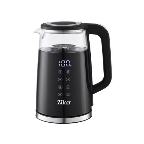 Fierbator electric Zilan, ecran digital, putere 2200W, capacitate 1.7l, negru, Zilan