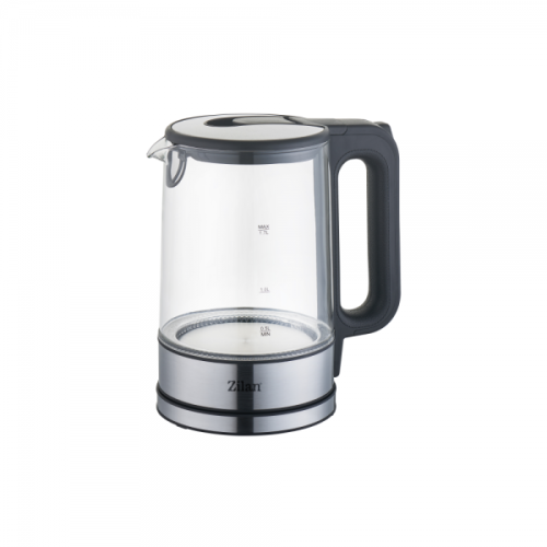 Fierbator cu LED, capacitate 1.7L, putere 2200 W, transparent, Zilan