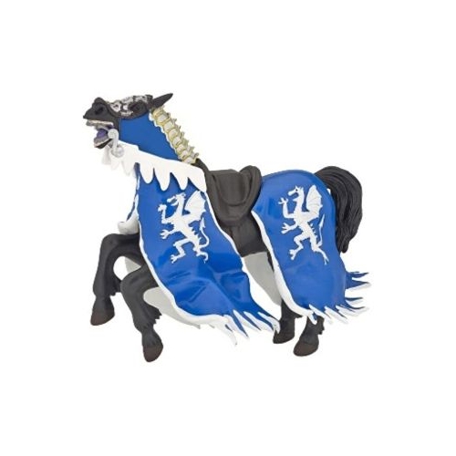 Figurina Calul Regelui cu blazon Dragon, albastru, Papo