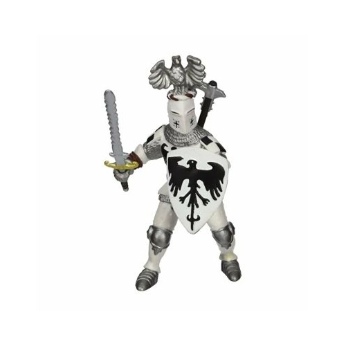 Figurina Cavaler cu pene, alb, Papo