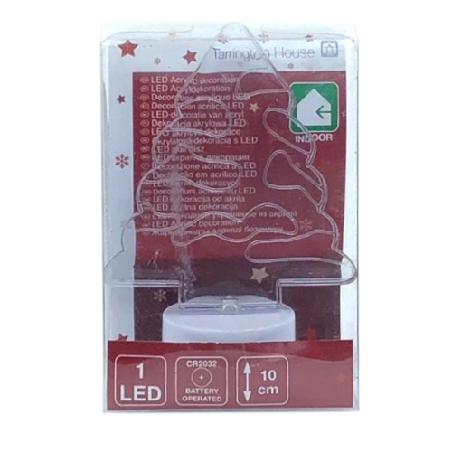 Decoratiune fulg/ brad / om de zapada LED,diametru  10 cm Tarrington House 