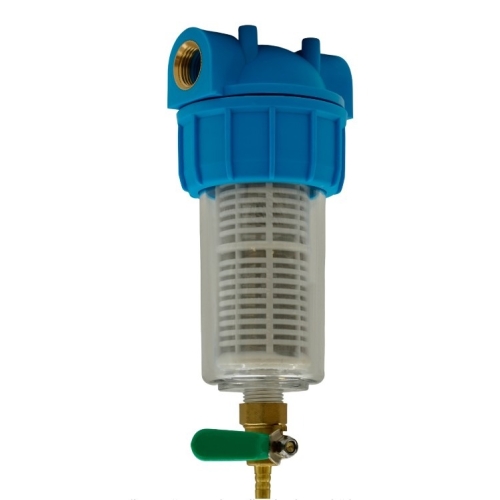 Filtru apa cu purjare din plastic cu sita inox, F-PF-P01  FLOW