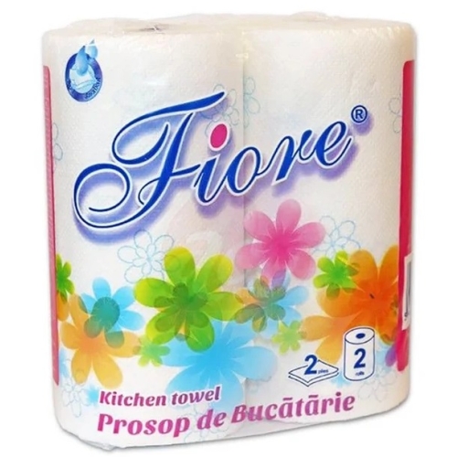 Fiore Prosoape de bucatarie, 2 role, 2 straturi Prosoape si servetele de hartie Fiore