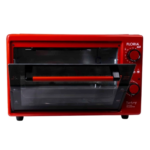 Cuptor electric, capacitate 40 litri, putere 1500W, gratar, rosu, Floria