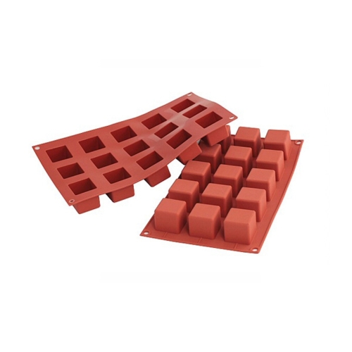 Forma din silicon, capacitate 15x42 ml, dimensiuni prajituri 35x35 mm