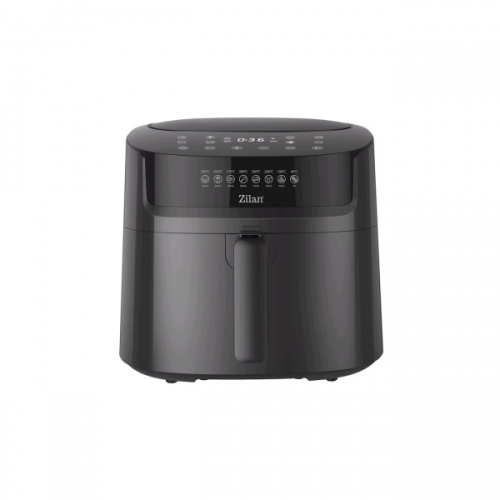Friteuza cu aer cald, putere 1800 W, capacitate 6.5l, ecran digital, negru, Zilan