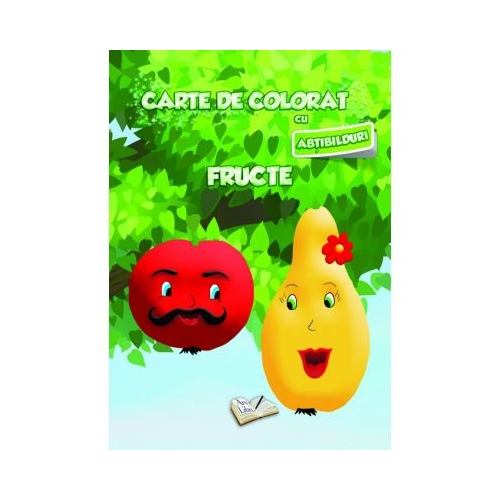 Carte de colorat cu abtibilduri. Fructe, editura Ars Libri